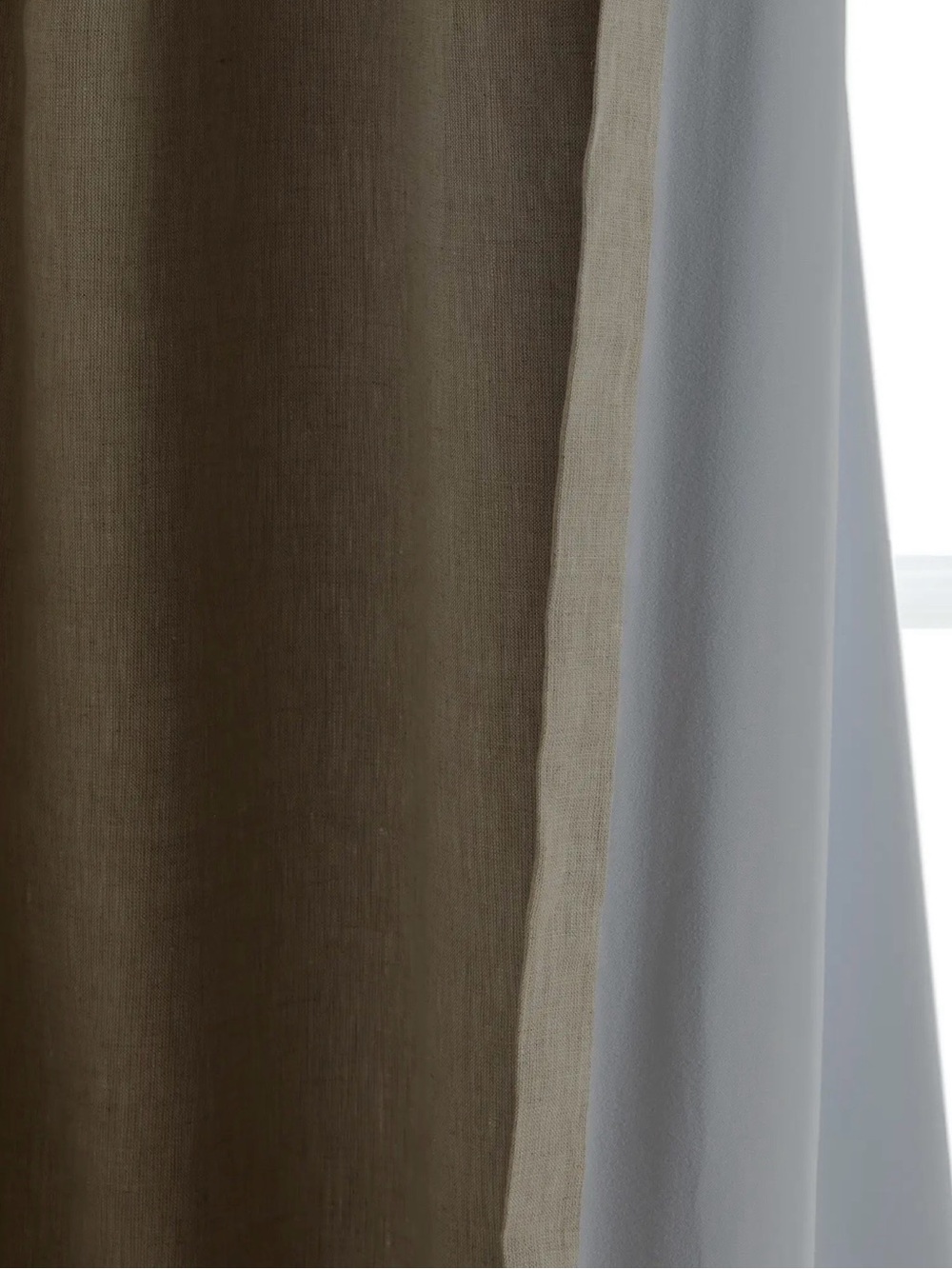 Quince European Linen True Blackout Curtain Panel in Flax - Picture 3 of 5